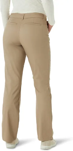 Miniatura 3 de Lee Pantalón de pierna recta para mujer, sin arrugas, ajuste relajado