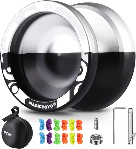 Miniatura 9 de MAGICYOYO Yoyos responsivos para niños principiantes, paquete de 2 Pro Yoyo, truco de doble función, Yoyo V3 + Yoyo K2 de cristal con 12 cuerdas
