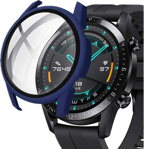 Miniatura 10 de Protector de pantalla de reloj compatible con Huawei GT2 de 1.63 pulgadas, ultra delgado, HD, vidrio templado, protección general, cubierta dura