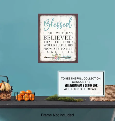 Miniatura 6 de Arte de pared inspirador con versículo bíblico de 11 x 14 pulgadas, versículos bíblicos motivacionales, decoración de pared para mujeres, impresión