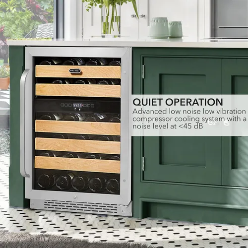 Miniatura 6 de Whynter BWR-462DZ - Refrigerador de vino con 46 botellas de doble temperatura, color plateado