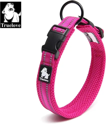 Miniatura 13 de Truelove TLC5011 - Collar para perro reflectante con hebilla Duraflex de alta calidad, cincha de nailon de alta calidad, sin estrangulamiento, Negro