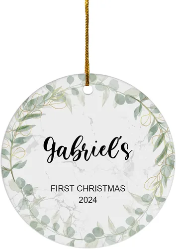 Miniatura 22 de FLOCHIL Adorno personalizado para la primera Navidad del bebé 2024 para niña, adorno personalizado de primera Navidad para bebés 2024 con nombre