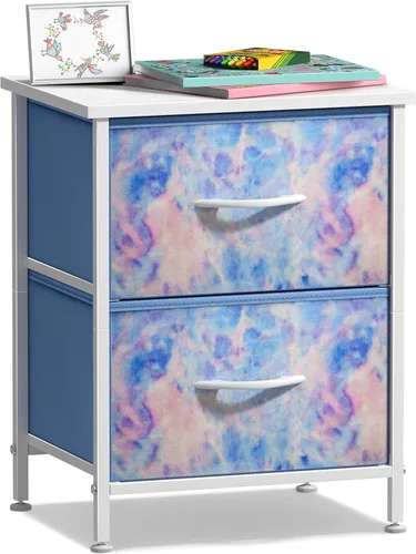Miniatura 14 de Sorbus - Mesita de noche con 2 cajones - Muebles de noche para niños, mesa auxiliar, mesita de noche - Estructura de acero, tablero de madera