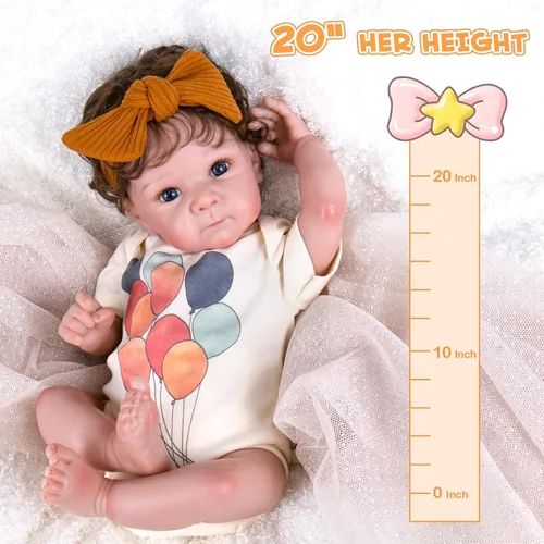 Miniatura 6 de Aori Muñecas realistas de bebé Reborn – Muñeca de bebé realista de 20 pulgadas, muñeca recién nacida de la vida real, viene con caja de regalo