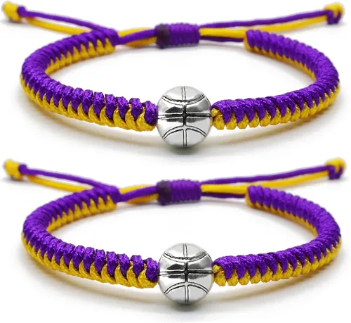 Miniatura 10 de MANYC Basketball Bracelets Adjustable for Boys, Girls, and Adults Handmade Gifts for Basketball Players