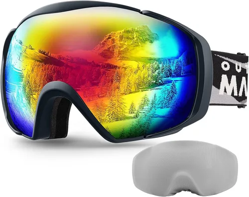 Miniatura 15 de OutdoorMaster Gafas de esquí con cubierta, gafas de nieve para snowboard OTG antivaho