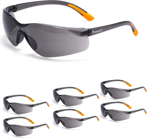 Miniatura 27 de ProtectX Gafas de seguridad para hombres y mujeres, lentes de sol de seguridad con lentes antivaho resistentes a los arañazos, agarres Skywalker