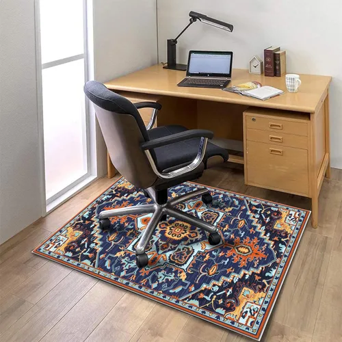 Miniatura 2 de Tapete para silla de suelo de madera dura en casa, oficina, debajo del escritorio, para silla de videojuegos, ruedas fácil de enrollar, Alfombrilla