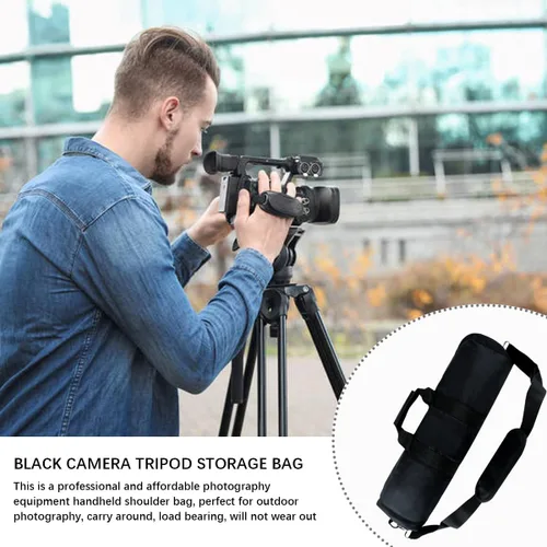 Miniatura 4 de Funda de trípode con correa para el hombro, funda compacta acolchada, cierre de cremallera de longitud completa para trípode, soporte de micrófono