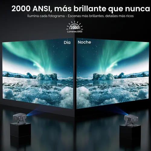 Miniatura 4 de Proyector para exteriores de Google TV con licencia oficial ANSI 2000 4K Full HD, proyector inteligente con WiFi y Bluetooth