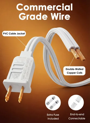 Miniatura 6 de SUNSGNE - Cadena de luces LED G40 de 25 pies para exteriores, luces blancas para patio con 25 bombillas LED transparentes y a prueba de roturas