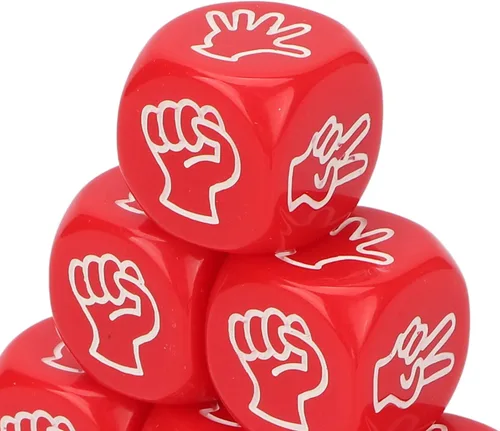 Miniatura 8 de Juego de dados educativos, 10 unidades, 0.79 x 0.79 x 0.79 pulgadas, 6 caras, juego de dados educativos para adivinar, color brillante para fiestas