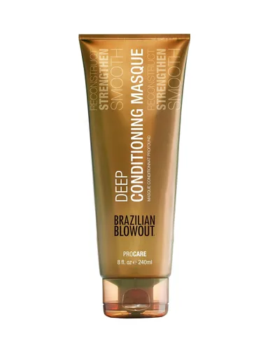 Brazilian Blowout Mascarilla acondicionadora profunda de 8 fl oz para cabello seco y encrespado