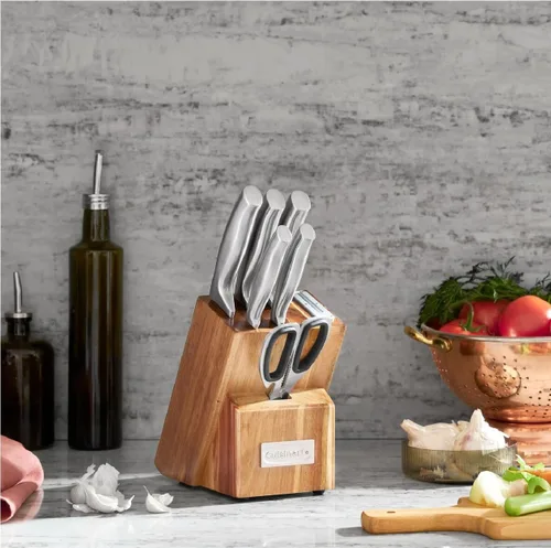 Miniatura 5 de Cuisinart Juego de Cuchillos Esenciales de Acero Inoxidable de 7 Piezas con Bloque y Afilador Integrado