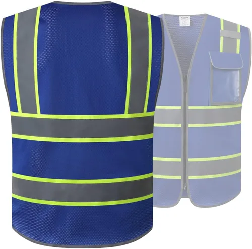 Miniatura 2 de JKSafety Chaleco de Alta Visibilidad con Múltiples Bolsillos y Forro de Malla Lite que Cumple con los Estándares ANSI/ISEA