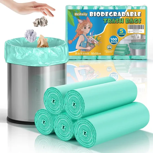 Miniatura 10 de Bolsas de basura pequeñas de 4 galones, bolsas de basura para baño, cocina, oficina, forros transparentes para cestas de basura para arena de gatos