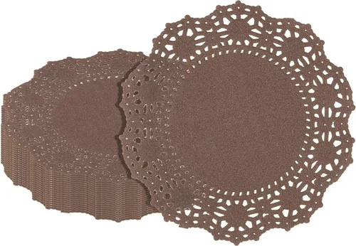 Miniatura 66 de Restaurantware Pastry Tek Blondas de Encaje de 4 x 4 Pulgadas 100 Vajilla Decorativa - Blondas de Mesa Desechables Redondas de Papel Negro