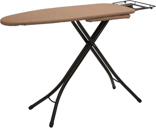 Miniatura 2 de Household Essentials Tabla de planchar Mega, 4 patas, parte superior de acero, estación de planchado resistente al calor con almohadilla de fibra