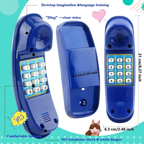 Miniatura 2 de Swingset - Juguetes para teléfono con llave numérica para niños, patio de recreo, casa del árbol, accesorios de gimnasio de la selva (azul)