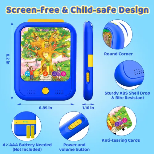 Miniatura 7 de Tableta de aprendizaje bilingüe para niños, juguetes educativos Montessori de aprendizaje para niños de 2 a 5 años, con más de 2000 palabras