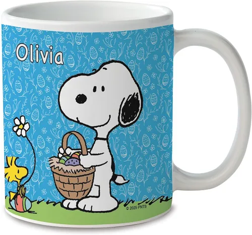Miniatura 14 de Current Peanuts Snoopy & Woodstock - Taza de cerámica personalizada – Taza de café segura para microondas de 11 onzas, bonitas tazas de personajes