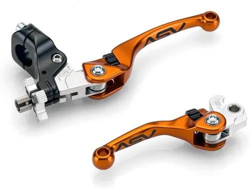 Miniatura 10 de ASV Unbreakable F4 Off-Road Embrague y palanca de freno w/Perch # BC F40106SX - Shorty Orange Naranja