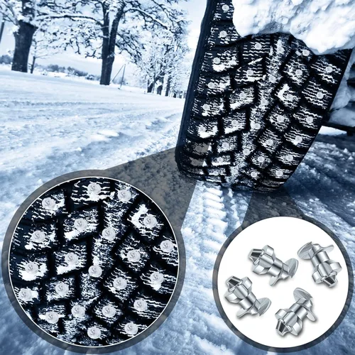 Miniatura 4 de Frienda 181 púas de carburo para neumáticos de camión, pernos de nieve para neumáticos y motos de nieve - 0.276 x 0.390 in con herramienta