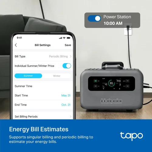 Miniatura 3 de TP-Link Tapo Enchufe inteligente Wi-Fi Mini, monitoreo de energía, compatible con Alexa y Google Home y Samsung SmartThings, temporizador, 15A/1800W