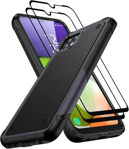 Miniatura 281 de Jeylly Compatible con Samsung Galaxy A22 5G Funda, Funda Samsung A22 5G con 2pcs protectores de pantalla de vidrio templado