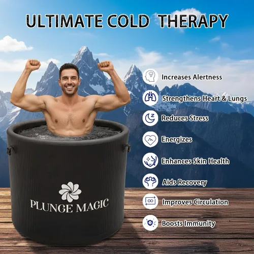 Miniatura 6 de Ultimate - Bañera inflable de inmersión fría con cubierta para atletas, portátil y tamaño XL, 120 galones, compatible con enfriador de agua