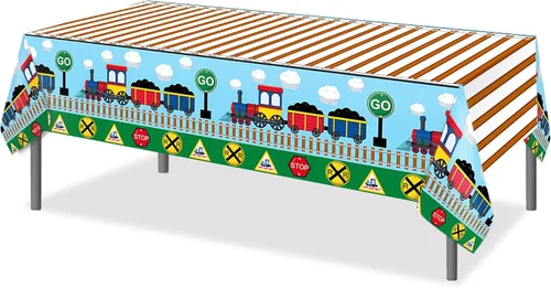 Miniatura 3 de 1 paquete de mantel de plástico con diseño de bandera americana del 4 de julio para fiesta, 54 x 87 pulgadas de largo, mantel rectangular para bufé