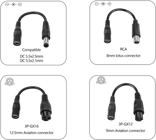 Miniatura 3 de Cargador de bicicleta eléctrico de repuesto con certificación UL de 42 V 2 A para cargador de scooter eléctrico de 36 V con 4 enchufes, compatible