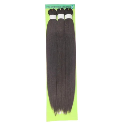 Miniatura 70 de Pelo corto negro trenzado preestirado de 14 pulgadas para trenzas sin nudos, pelo sintético 1B trenzado para trenzas Bob Box