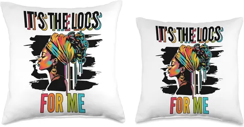 Miniatura 3 de Locs Afro Dreadlocks Love Natural Beauty Hair It's the Locs for Me Afro Hair - Almohada negra americana africana, 16 x 16 pulgadas, multicolor