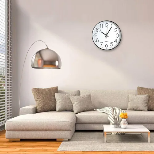 Miniatura 3 de Tosnail Reloj de pared grande de 12 pulgadas sin tictac, reloj de pared redondo silencioso a pilas para sala de estar, baño, dormitorio, cocina