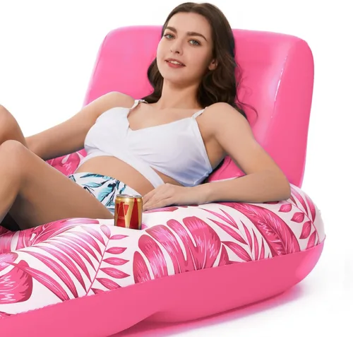 Miniatura 7 de Jasonwell Flotador Inflable para Piscina para Adultos - Flotadores de Piscina Tumbona Flotadores Balsa Silla Flotante Silla de Agua Flotadores