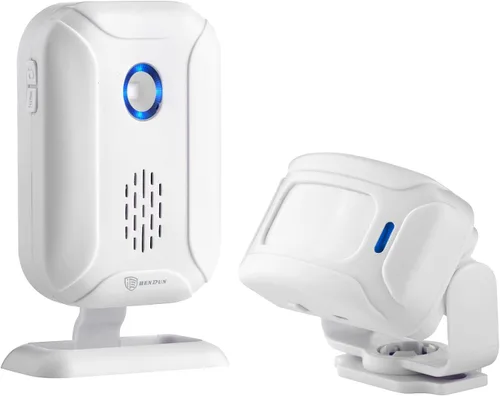 HENDUN Timbre de puerta con sensor de movimiento, timbre de puerta para negocios, monitor de zumbador de bienvenida de tienda, alerta de entrada de