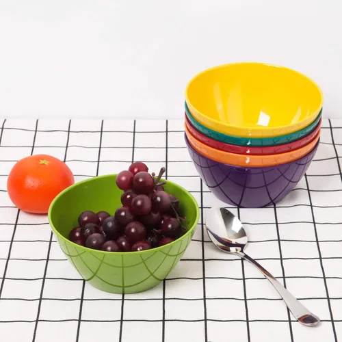 Miniatura 7 de KOXIN-KARLU Cuencos de melamina de 6 pulgadas, cuencos de cereales de 26 onzas, juego de 6 unidades, multicolor, 100% melamina, aptos