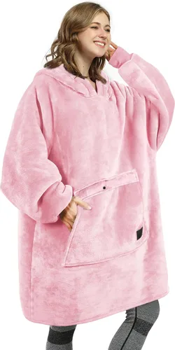 Miniatura 31 de Catalonia Sudadera extragrande tipo manta con capucha, sudadera de sherpa portátil para adultos, hombres y mujeres