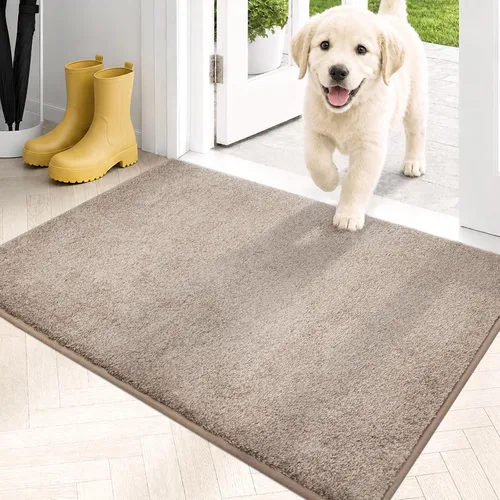 Miniatura 17 de PURRUGS Alfombra de área de fácil cuidado de 4 x 6 pies, antideslizante, lavable a máquina, tapete para puerta de perro, resistente a las manchas