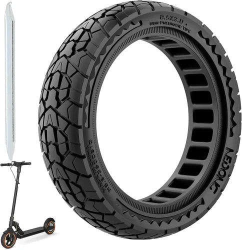 Cooryda Neumático todoterreno de 8.5 x 2 pulgadas, compatible con Mijia Xiaomi m365 Pro/GoTrax GXL V2/XR y más (negro, 1 unidad)