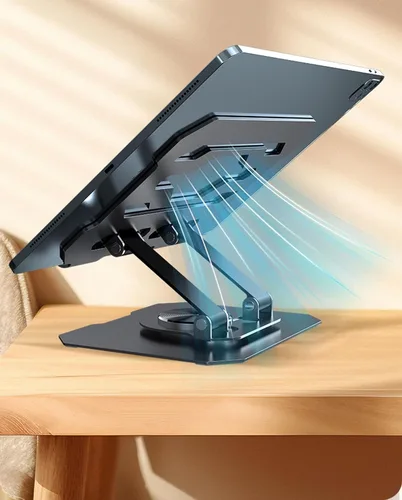 Miniatura 2 de LYW Soporte universal de metal para teléfono celular, soporte para tableta, multi-ángel ajustable de rotación de 360°, soporte de metal