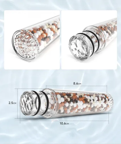 Miniatura 5 de SR SUN RISE Filtro de ducha para cabezal de ducha de mano, 1 paquete de filtros de repuesto para agua dura, elimina el cloro y las sustancias