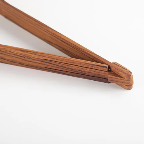 Miniatura 5 de Pinzas para ensalada de primavera súper delgadas: servidor de mano de ensalada de madera de teca de 0.1 x 0.1 x 12 pulgadas de utensilios de cocina