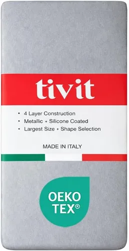 Miniatura 2 de TIVIT Funda rectangular para tabla de planchar Sullivans, revestimiento AlumiTek, acolchado grueso, resistente al quemado, borde elástico, 59 x 22
