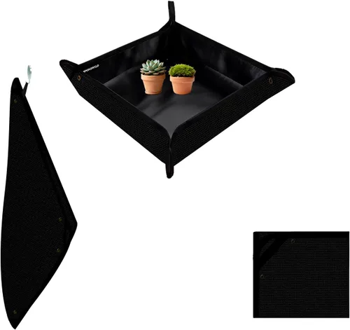 Miniatura 15 de Tapete grande de trasplante de plantas, tapete grueso impermeable para macetas, tapete de jardinería para suculentas, tapete portátil