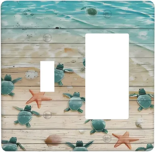 Miniatura 83 de Mid Century Morden Boho - Placa de pared para interruptor de luz dúplex de 1 banda, placa frontal decorativa eléctrica para receptáculo para baño