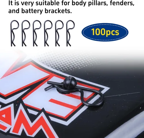 Miniatura 4 de 100 clips universales para cuerpo a control remoto para todas las piezas de automóvil a escala 1/10 1/12 Traxxas Redcat Axial SCX10 Losi HPI Himoto