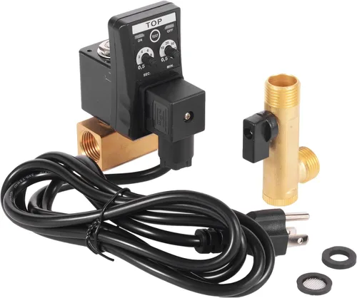Miniatura 7 de 1/2 "AC 110V Tanque de agua automático cronometrado válvula de drenaje de acción directa de 2 vías Enchufe de EE. UU